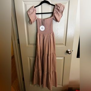 petal & pup NWT dobson dress in beige